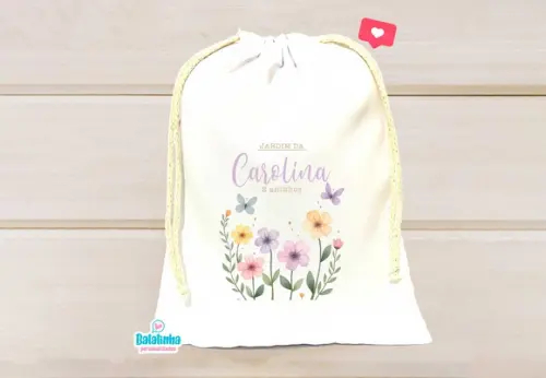 Saquinho Personalizado Jardim 15x20cm