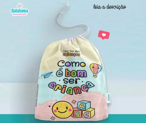 Saquinho Personalizado Dia das Crianças