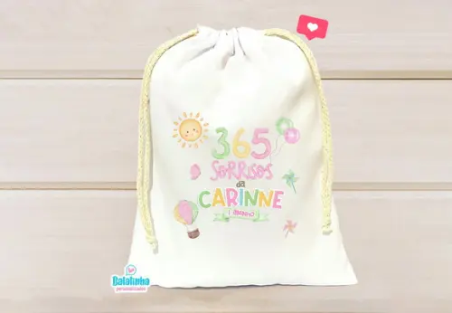 Saquinho Personalizado 365 Sorrisos 15x20cm