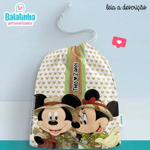 Saquinho Lembrancinha Safari do Mickey