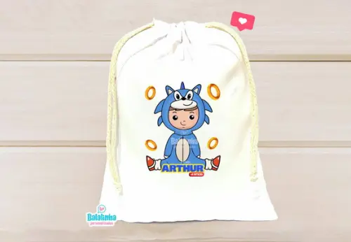 Saquinho Personalizado Sonic 15x20cm