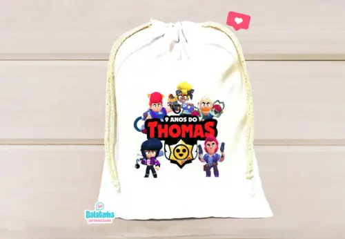 Saquinho Personalizado Brawl Stars 15x20cm