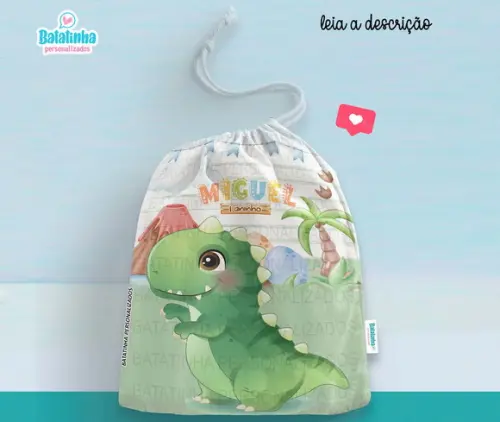 Sacolinha / Saquinho Surpresa - Dinossauro Cute