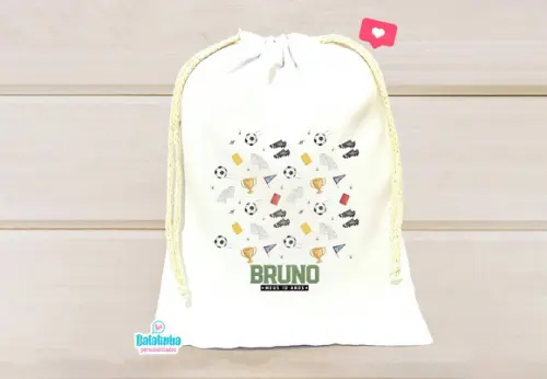 Saquinho Personalizado Futebol 15x20cm