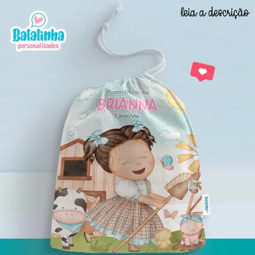 Sacolinha / Saquinho Surpresa - Fazendinha Rosa