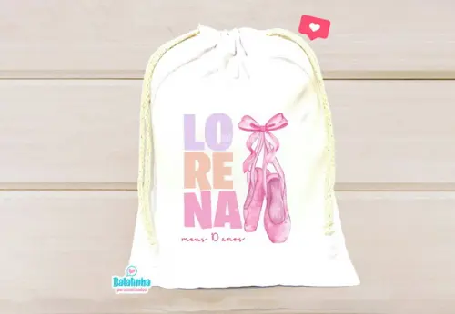 Saquinho Lembrancinha Bailarina 15x20cm