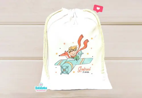Saquinho Personalizado Pequeno Príncipe 15x20