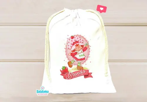 Saquinho Personalizado Moranguinho 15x20cm
