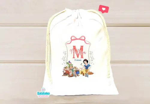 Saquinho Personalizado Branca de Neve 15x20cm
