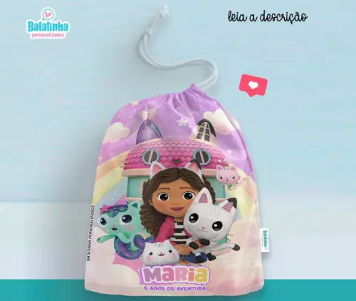 Saquinho Lembrancinha a Casa Mágica da Gabby 20x28