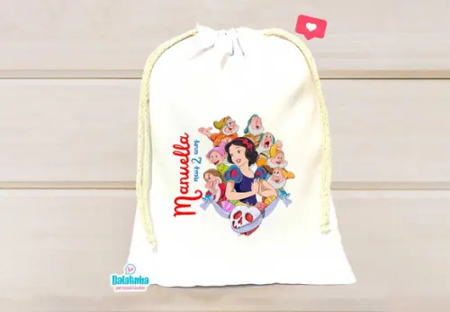 Saquinho Personalizado Branca de Neve 15x20cm