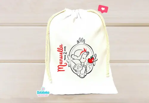 Saquinho Personalizado Branca de Neve 15x20cm