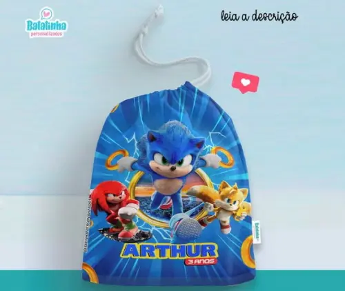 Saquinho Personalizado Sonic
