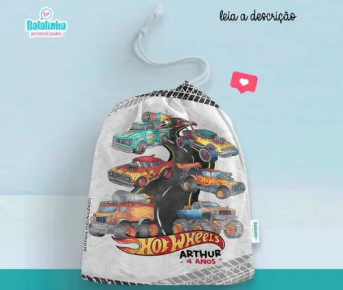 Saquinho Personalizado Hot Wheels