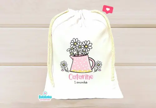 Saquinho Personalizado Margarida 15x20cm
