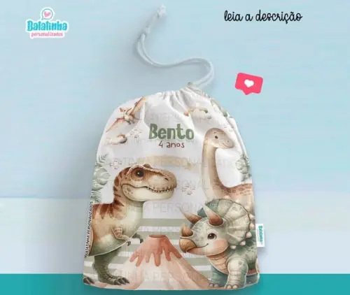 Saquinho Lembrancinha Dinossauro