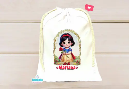 Saquinho Personalizado Branca de Neve 15x20cm