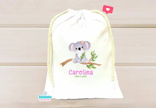 Saquinho Personalizado Koala 15x20cm