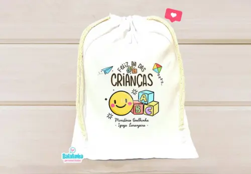 Saquinho Personalizado Dia das Crianças 15x20cm