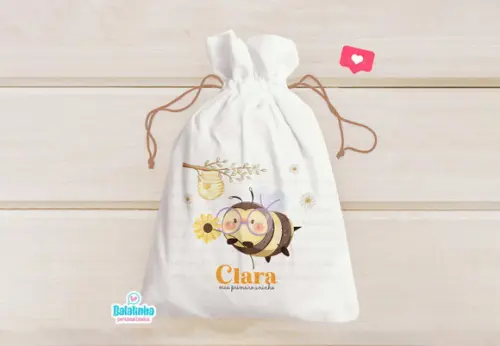 Saquinho Abelha Personalizado 14x16