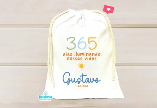 Saquinho Personalizado 365 Sorrisos 15x20cm
