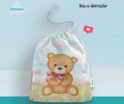 Saquinho Ursinha Personalizado