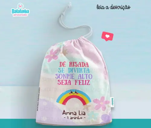 Saquinho Arco Íris Personalizado