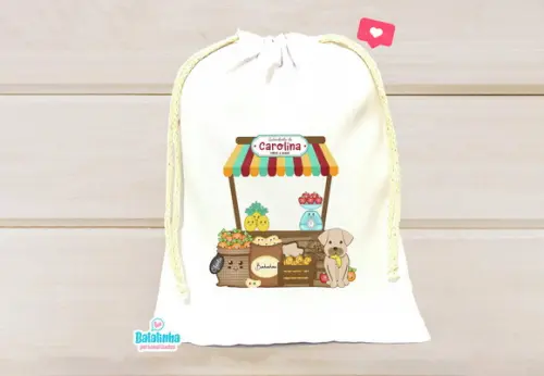 Saquinho Quitandinha Personalizado  15x20cm