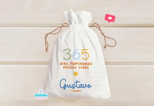 Saquinho 365 Sorrisos Personalizado 14x16