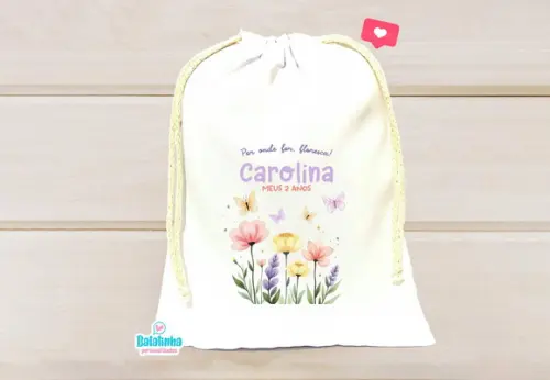 Saquinho Personalizado Jardim 15x20cm