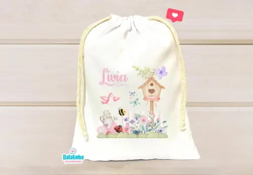 Saquinho Personalizado Jardim 15x20cm
