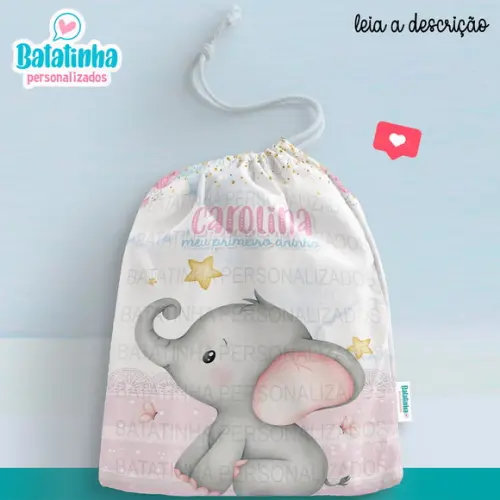 Saquinho Elefante personalizado