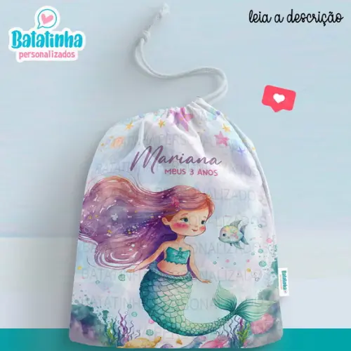 Saquinho Sereia personalizado