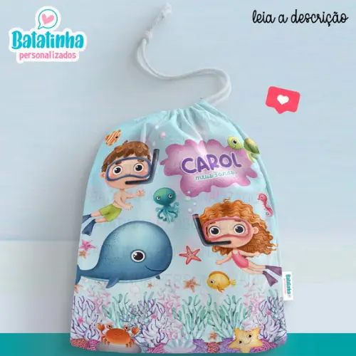 Saquinho Fundo do Mar personalizado