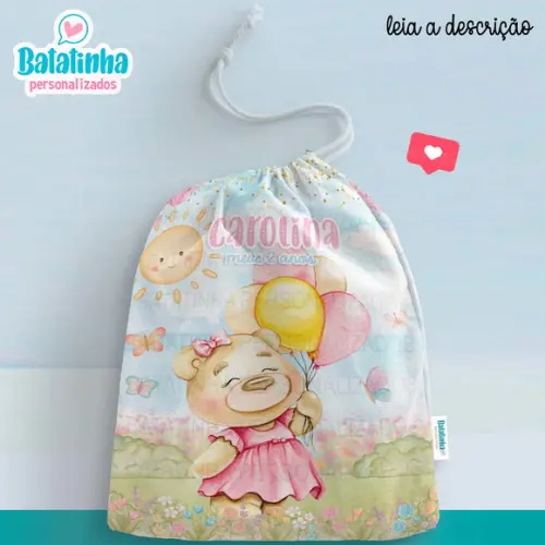 Saquinho Ursinha personalizado