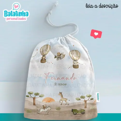 Saquinho Safari personalizado