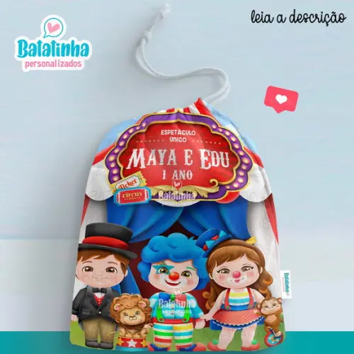 Saquinho Circo personalizado