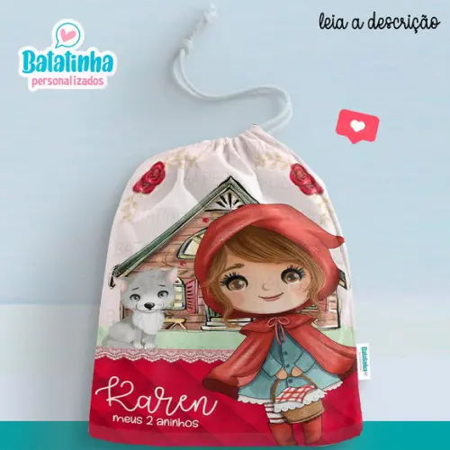 Saquinho Chapeuzinho Vermelho personalizado
