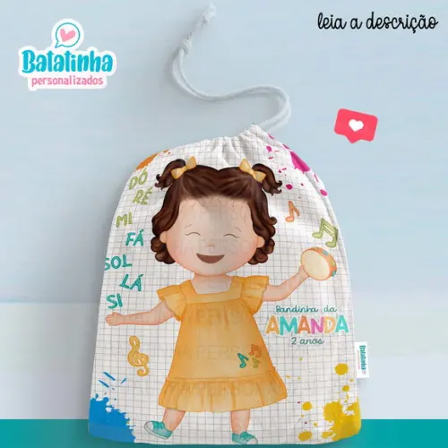 Saquinho Instrumentos musicais personalizado