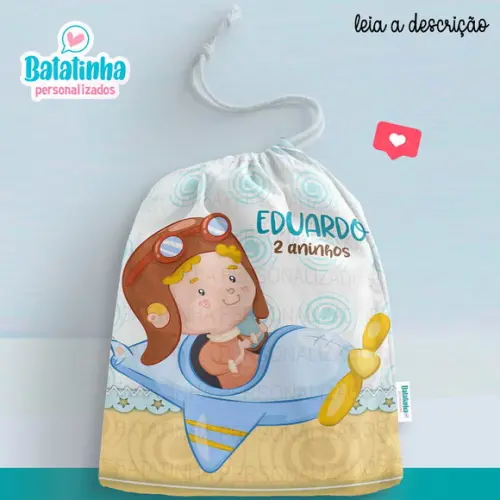 Saquinho Aviador personalizado