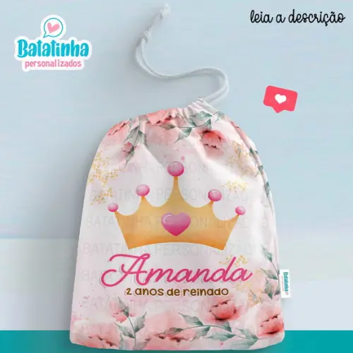 Saquinho  Realeza / Princesas personalizado