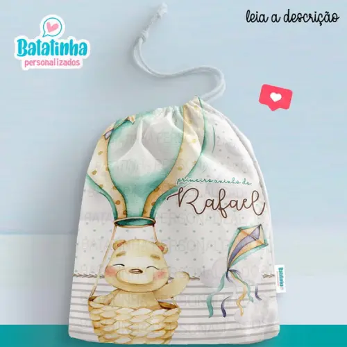 Saquinho Ursinho Baloeiro personalizado