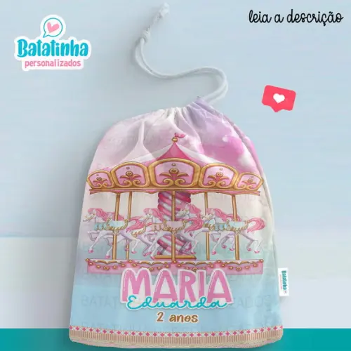 Saquinho Carrossel personalizado