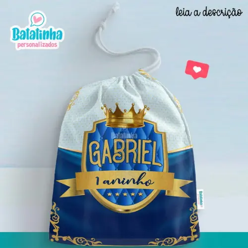 Saquinho Realeza / Reinado personalizado