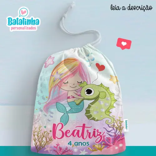 Saquinho Sereia personalizado