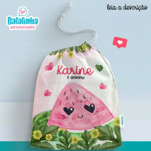 Saquinho Melancia personalizado