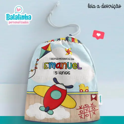 Saquinho Fábrica de Brinquedos Personalizado