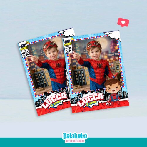 Imã de Geladeira Homem Aranha Personalizado com Foto | Lembrancinha tema Homem Aranha