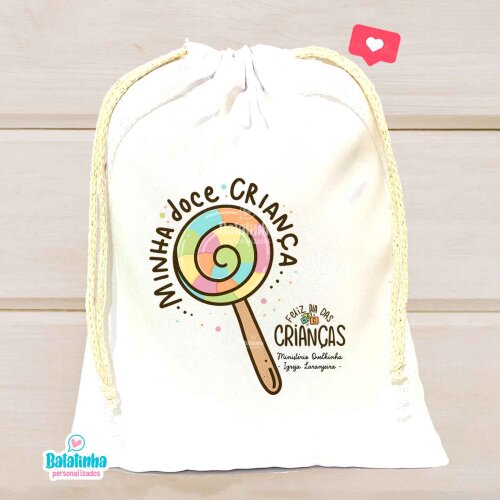 Saquinho Personalizado Dia das Crianças Lembrancinha Festa Infantil