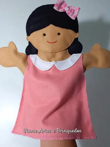 Fantoche Menina em Feltro